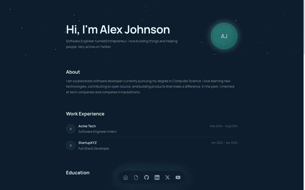 CS Student Portfolio Preview