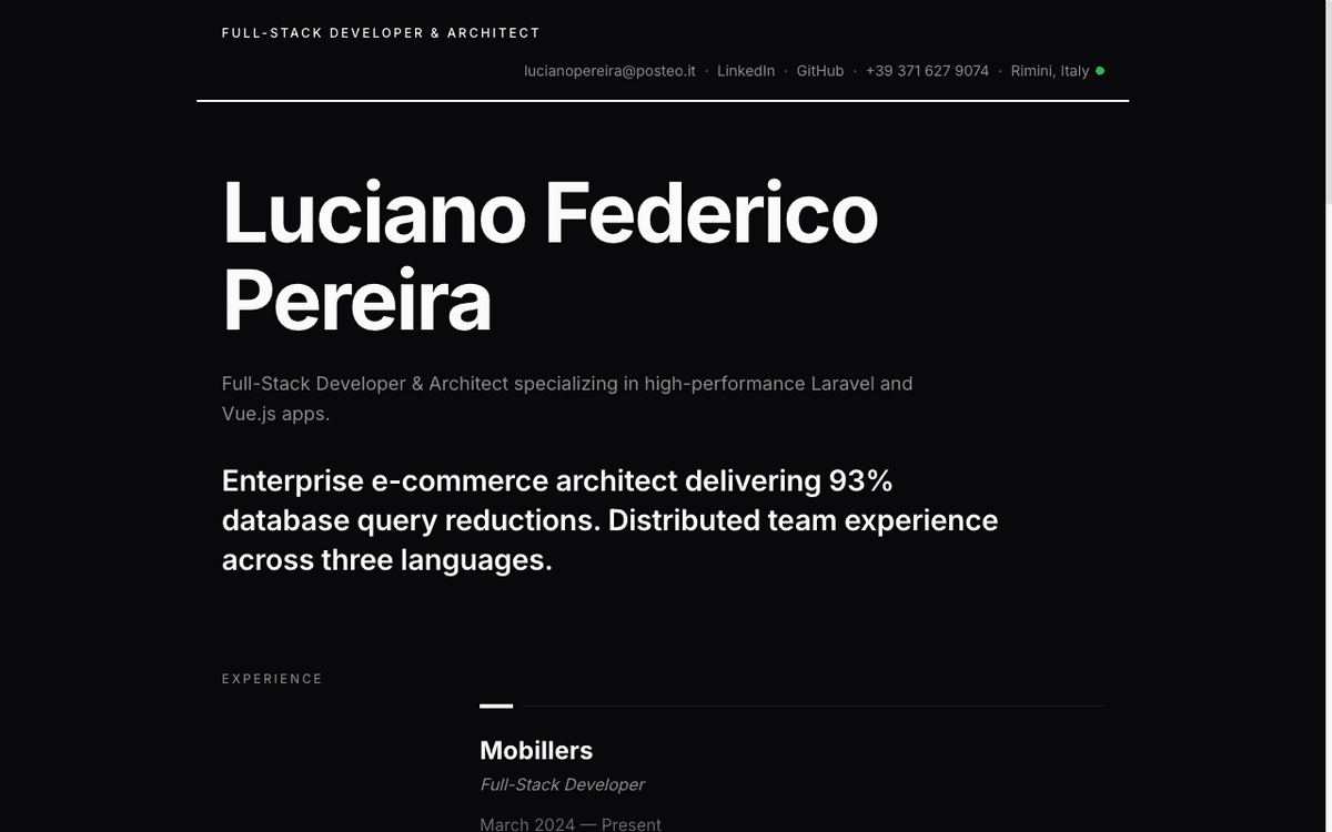 Resume Portfolio Preview